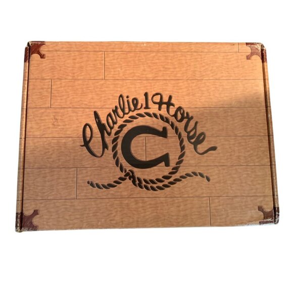 Lucchese Charlie 1 Horse Cream Embroidered Cream Cowboy Boots Unworn 7B - Picture 12 of 14